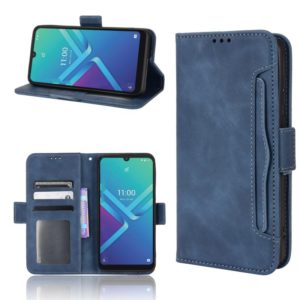 For Wiko Y82 Skin Feel Calf Pattern Leather Phone Case(Blue) (OEM)