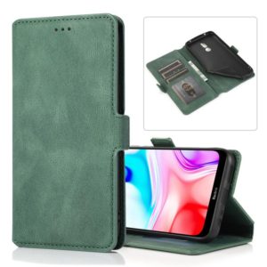 For Xiaomi Redmi 8 Retro Magnetic Closing Clasp Horizontal Flip Leather Case with Holder & Card Slots & Photo Frame & Wallet(Dark Green) (OEM)