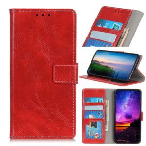 Retro Crazy Horse Texture Horizontal Flip Leather Case for Galaxy A20e, with Holder & Card Slots & Wallet & Photo Frame (Red) (OEM)
