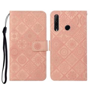 Huawei Honor 20 lite / 10i Ethnic Style Embossed Pattern Horizontal Flip Leather Case with Holder & Card Slots & Wallet & Lanyard(Pink) (OEM)