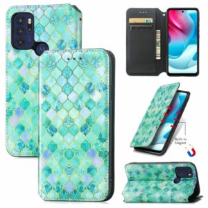 For Motorola Moto G60S Colorful Magnetic Horizontal Flip Leather Phone Case with Holder & Card Slot & Wallet(Emerald) (OEM)