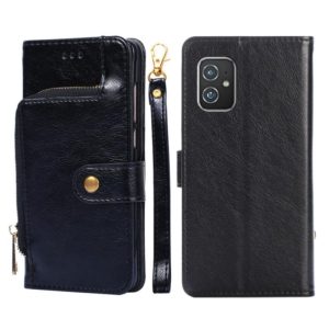 For Asus ZenFone 8 ZS590KS Zipper Bag PU + TPU Horizontal Flip Leather Phone Case(Black) (OEM)