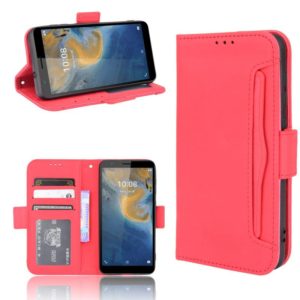 For ZTE Blade A31 Skin Feel Calf Pattern Horizontal Flip Leather Case with Holder & Card Slots & Photo Frame(Red) (OEM)