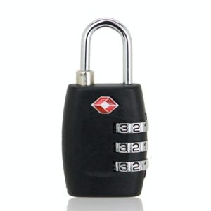 Customs Luggage Lock Overseas Travel Luggage Zipper Lock Plastic TSA Code Lock(Black) (OEM)