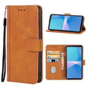 Leather Phone Case For Sony Xperia 10 III Lite(Brown) (OEM)