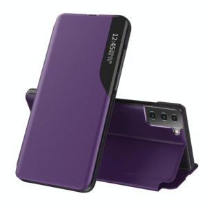 For Samsung Galaxy S21+ 5G Attraction Flip Holder Leather Phone Case(Purple) (OEM)