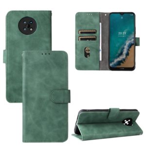 For Nokia G50 Solid Color Skin Feel Magnetic Buckle Horizontal Flip Calf Texture PU Phone Case(Green) (OEM)
