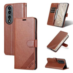 For Honor 70 AZNS Sheepskin Texture Flip Leather Phone Case(Brown) (AZNS) (OEM)