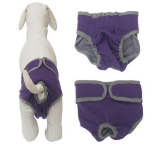 Pet Physiological Pants Large Medium & Small Dogs Anti-Harassment Safety Pants, Size: M(Purple) (OEM)