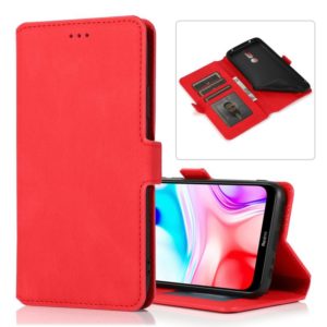 For Xiaomi Redmi 8 Retro Magnetic Closing Clasp Horizontal Flip Leather Case with Holder & Card Slots & Photo Frame & Wallet(Red) (OEM)