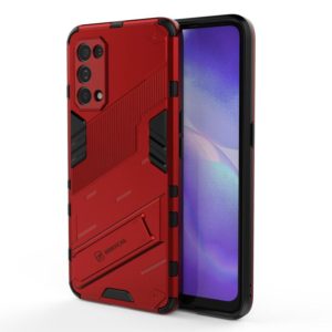 For OPPO Reno5 5G Punk Armor 2 in 1 PC + TPU Shockproof Case with Invisible Holder(Red) (OEM)