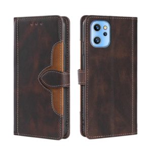 For UMIDIGI A13/A13 Pro/A13S Stitching Skin Feel Magnetic Buckle Horizontal Flip PU Leather Case(Brown) (OEM)