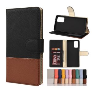 For Samsung Galaxy Note20 Ultra Color Splicing Horizontal Flip Leather Case with Holder & Card Slots & Wallet & Photo Frame(Black) (OEM)