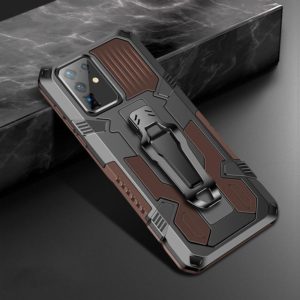 For Samsung Galaxy S20 FE Machine Armor Warrior Shockproof PC + TPU Protective Case(Coffee) (OEM)