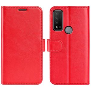 For TCL 20 R 5G R64 Texture Single Horizontal Flip Phone Protective Case with Holder & Card Slots & Wallet& Photo Frame(Red) (OEM)