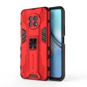 For Honor X20 5G Supersonic PC + TPU Shock-proof Protective Case with Holder(Red) (OEM)
