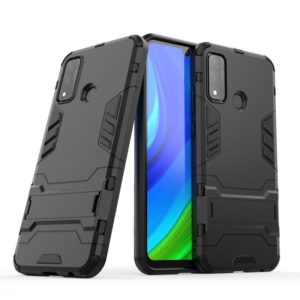 For Huawei P smart 2020 PC + TPU Shockproof Protective Case with Holder(Black) (OEM)