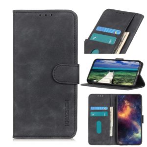 For Nokia 1.4 KHAZNEH Retro Texture Horizontal Flip Leather Case with Holder & Card Slots & Wallet(Black) (OEM)