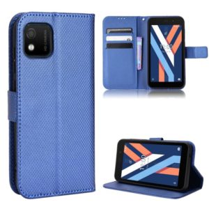 For Wiko Y52 Diamond Texture Leather Phone Case(Blue) (OEM)