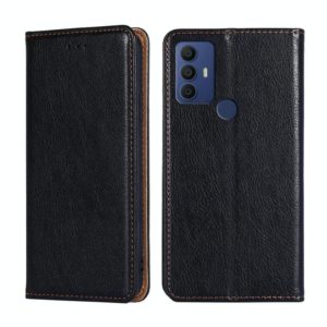 For TCL 305 / 30 SE / 306 Pure Color Magnetic Leather Phone Case(Black) (OEM)