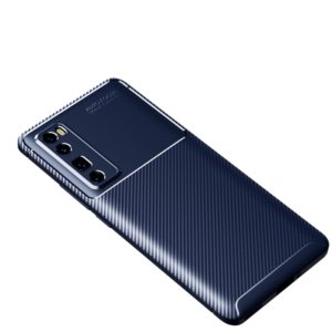 For Huawei Nova 7 Pro Carbon Fiber Texture Shockproof TPU Case(Blue) (OEM)