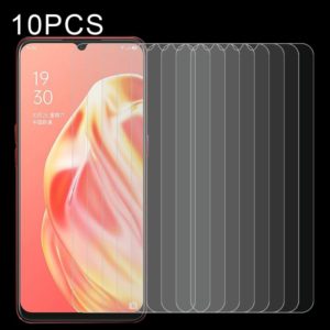 10 PCS 0.26mm 9H Surface Hardness 2.5D Explosion-proof Tempered Glass Non-full Screen Film For OPPO A91 (OEM)