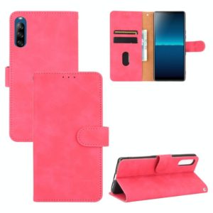 For Sony Xperia L4 Solid Color Skin Feel Magnetic Buckle Horizontal Flip Calf Texture PU Leather Case with Holder & Card Slots & Wallet(Rose Red) (OEM)