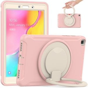 Shockproof TPU + PC Protective Case with 360 Degree Rotation Foldable Handle Grip Holder & Pen Slot For Samsung Galaxy Tab A 8.0 2019 T290(Cherry Blossoms Pink) (OEM)