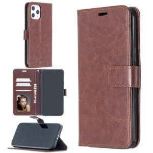 For iPhone 12 Pro Max Crazy Horse Texture Horizontal Flip Leather Case with Holder & Card Slots & Wallet & Photo Frame(Brown) (OEM)