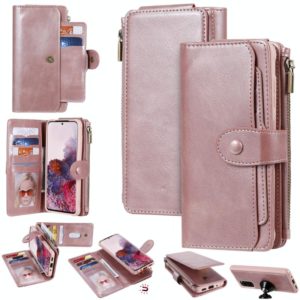 For Galaxy S20 Multifunctional Retro Detachable Magnetic Horizontal Flip Leather Case with Card Slots & Holder & Wallet & Photo Frame(Pink) (OEM)