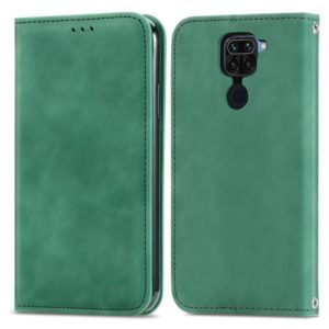For Xiaomi Redmi 10X 4G / Redmi Note 9 Retro Skin Feel Business Magnetic Horizontal Flip Leather Case with Holder & Card Slots & Wallet & Photo Frame(Green) (OEM)