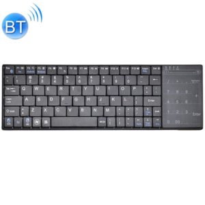 K-07 ABS Wireless Chargeable Bluetooth Touch Keyboard(Black) (OEM)
