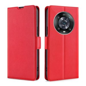 For Honor Magic4 Pro Ultra-thin Voltage Side Buckle Flip Leather Case(Red) (OEM)