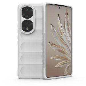 For Honor 70 Pro 5G Magic Shield TPU + Flannel Phone Case(White) (OEM)