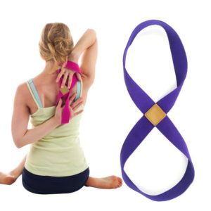 2 PCS Yoga Stretch Belt Cotton Thick Mobius Strip(Deep Purple) (OEM)