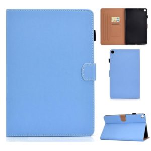For Galaxy Tab A 10.1(2019) T510 Solid Color Tablet PC Universal Magnetic Horizontal Flip Leather Case with Card Slots & Holder(Blue) (OEM)