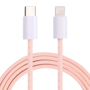 12W PD USB-C / Type-C to 8 Pin Data Cable, Cable Length: 1m(Pink) (OEM)