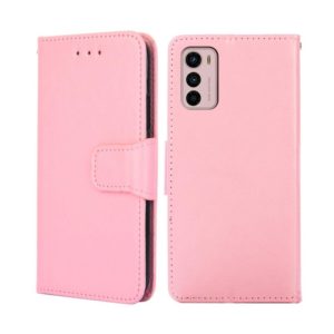For Motorola Moto G42 4G Crystal Texture Leather Phone Case(Pink) (OEM)