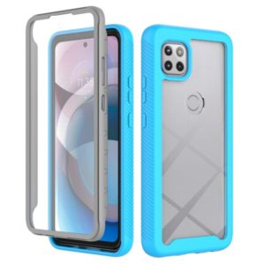 For Motorola Moto One 5G Ace Starry Sky Solid Color Series Shockproof PC + TPU Case with PET Film(Sky Blue) (OEM)