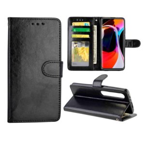 For XIAOMI Mi10/Mi10Pro Crazy Horse Texture Leather Horizontal Flip Protective Case with Holder & Card Slots & Wallet & Photo Frame(black) (OEM)