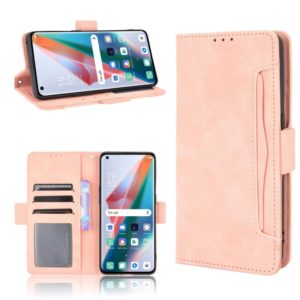 For OPPO Find X3 / Find X3 Pro Skin Feel Calf Pattern Horizontal Flip Leather Case with Holder & Card Slots & Photo Frame(Pink) (OEM)