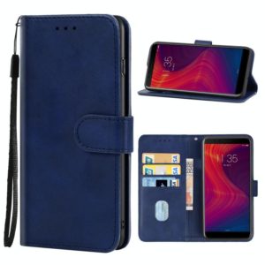 Leather Phone Case For Lenovo K5 Play(Blue) (OEM)