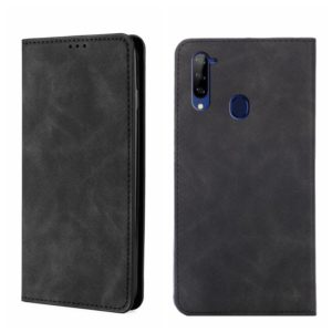 For ZTE Libero 5G Skin Feel Magnetic Flip Leather Phone Case(Black) (OEM)