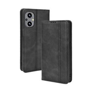 For OnePlus Nord N20 5G Magnetic Buckle Retro Texture Leather Case(Black) (OEM)