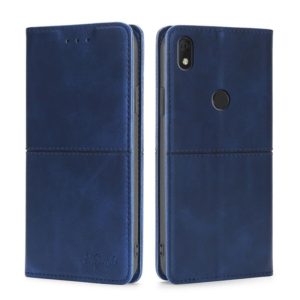 For Alcatel Axel/Lumos Cow Texture Magnetic Horizontal Flip Leather Phone Case(Blue) (OEM)