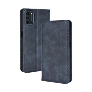 For Oukitel K9 Pro Magnetic Buckle Retro Texture Leather Phone Case(Blue) (OEM)