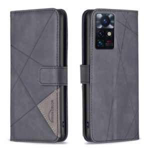 For Infinix Zero X Neo BF05 Magnetic Buckle Rhombus Texture Leather Phone Case(Black) (OEM)
