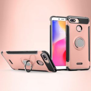 Magnetic 360 Degree Rotation Ring Holder Armor Protective Case for Xiaomi Redmi 6A (Rose Gold) (OEM)