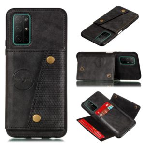 For Huawei RY30S PU + TPU Shockproof Magnetic Protective Case with Card Slots(Black) (OEM)