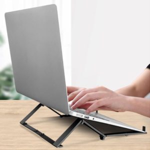 FB01 Portable Mini Foldable Multifunctional Laptop Cooling Bracket(Black) (OEM)